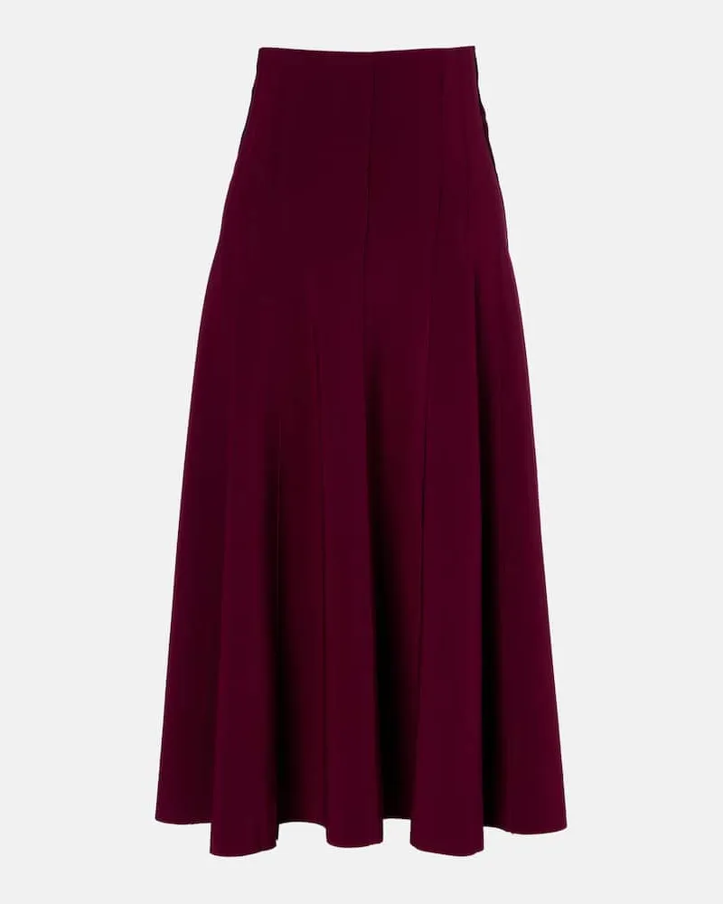 Norma Kamali Midirock Burgunderrot