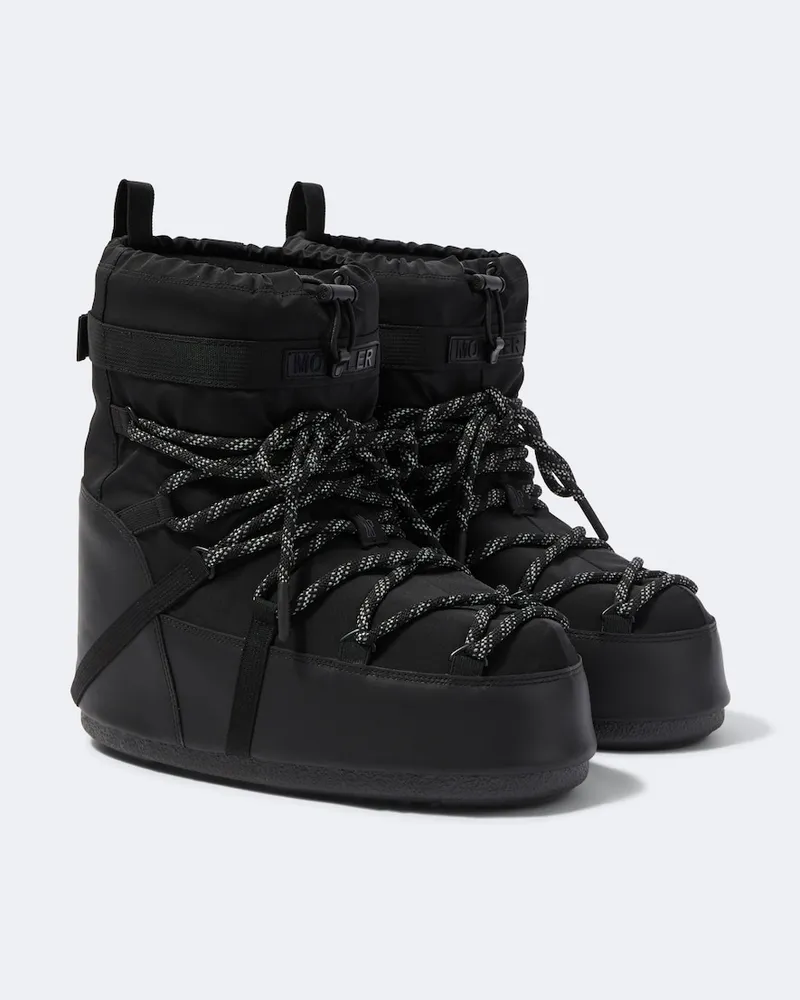 Moncler X Moon Boot Schneestiefel Icon Low Schwarz