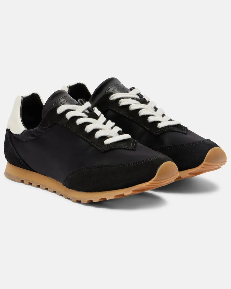 Le Monde Béryl Le Monde Béryl Sneakers Slim Runner mit Veloursleder Schwarz