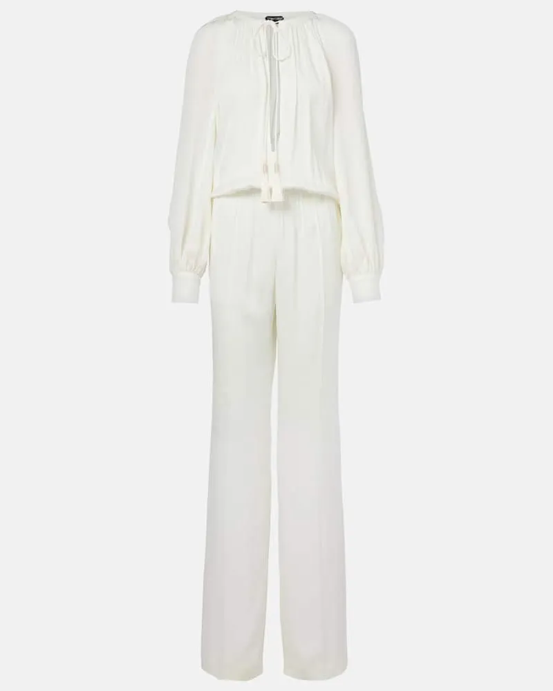 Tom Ford Jumpsuit aus Cady Weiß