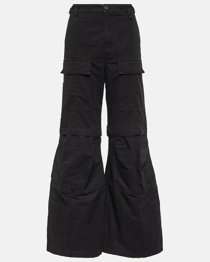 Balenciaga Cargohose aus Baumwolle Schwarz