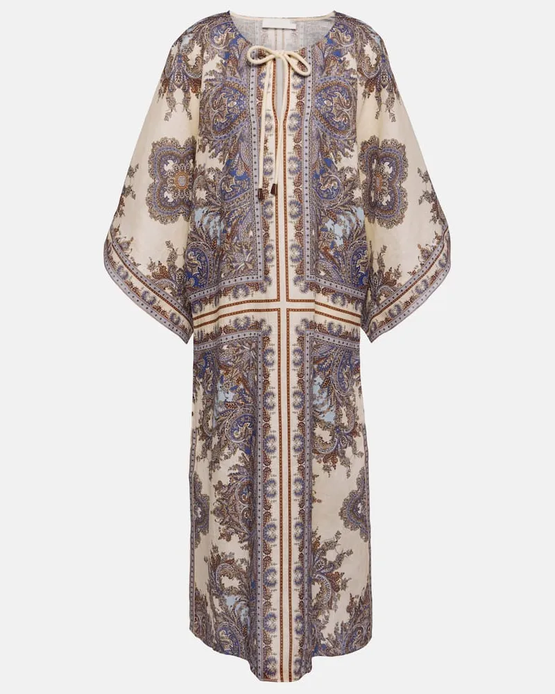 Zimmermann Kaftan Ottie aus Leinen Violett