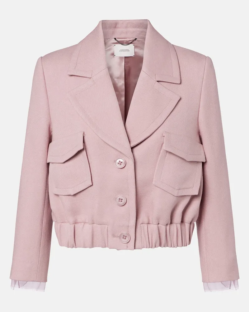 Dorothee Schumacher Cropped-Jacke Layered Coolness mit Organza Rosa