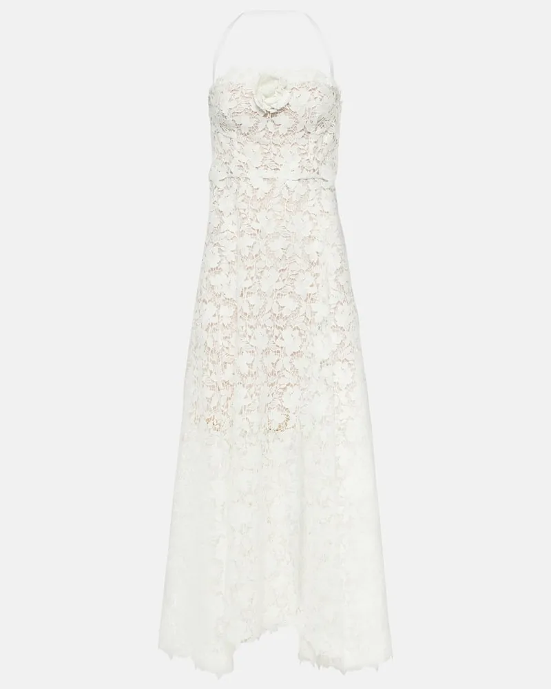 Oscar de la Renta Robe aus Guipure-Spitze Weiã