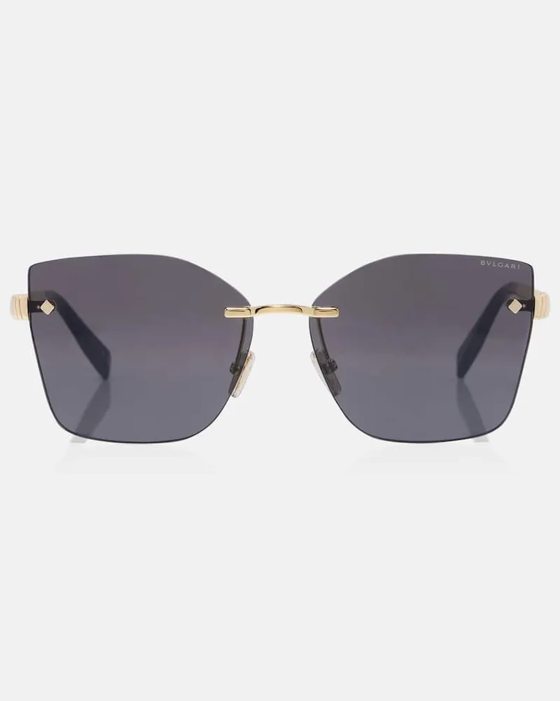 Bulgari Cat-Eye-Sonnenbrille Tubogas Gold