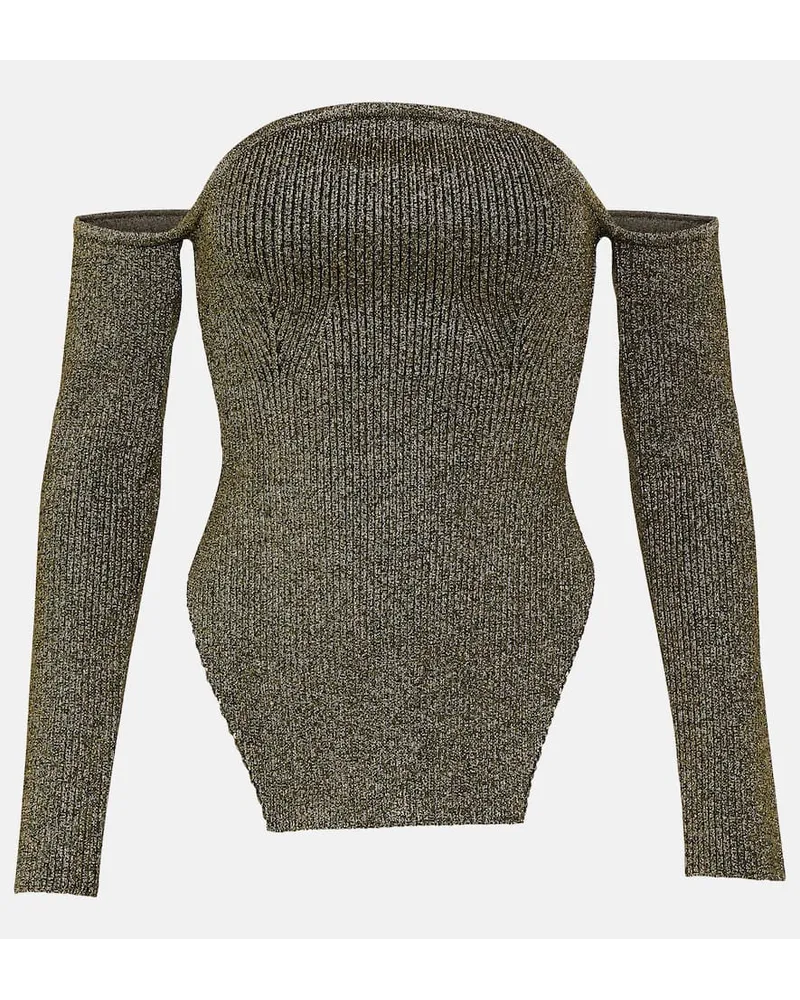 KHAITE Off-Shoulder-Top Maria Gold