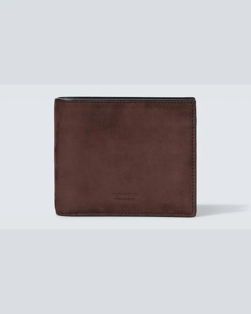 Tom Ford Portemonnaie T Line aus Leder Braun