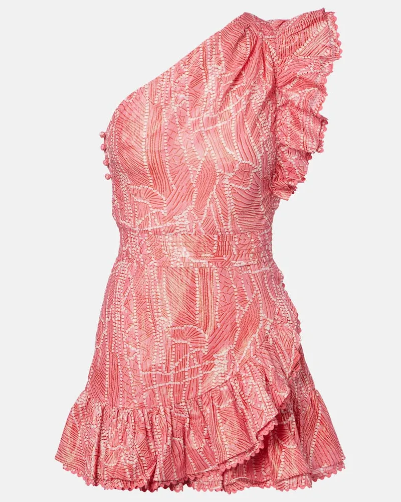 Poupette St Barth Minikleid Corinne aus einem Baumwollgemisch Rosa