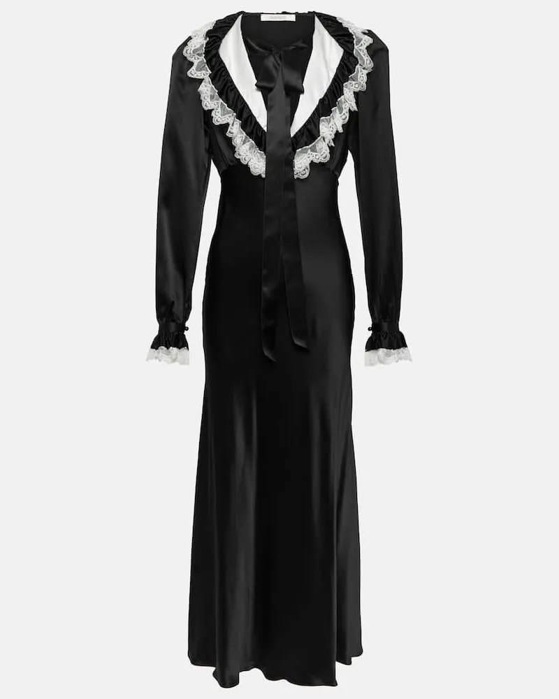 Rodarte Maxikleid aus Seidensatin Rosa