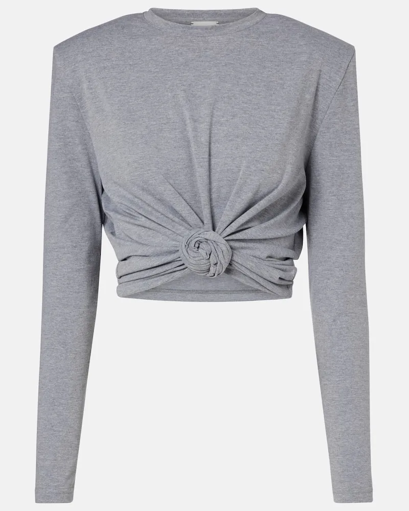 Magda Butrym Cropped-Top aus Jersey Grau
