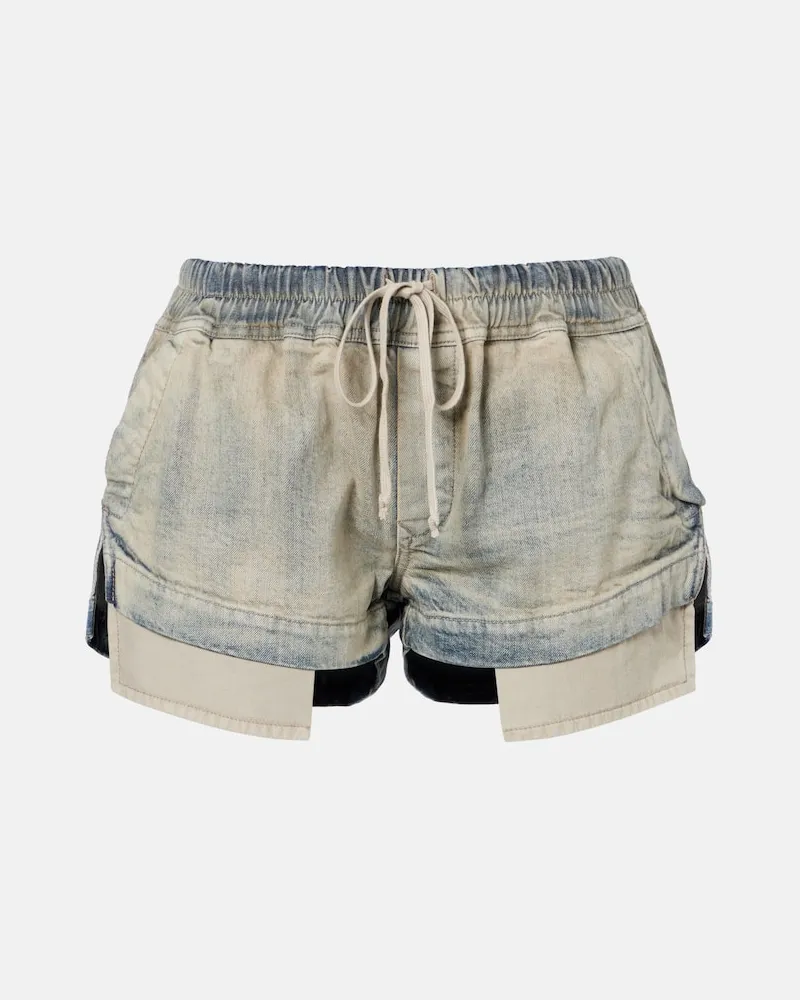 Rick Owens Shorts aus Denim Grau