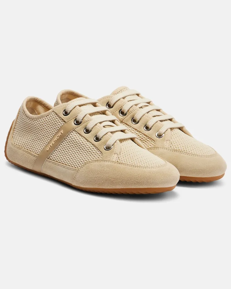 Givenchy Sneakers Slim mit Veloursleder Beige