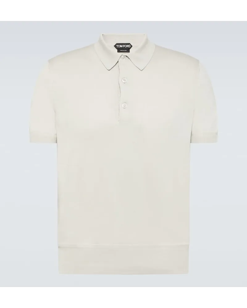 Tom Ford Polohemd aus Wolle Grau