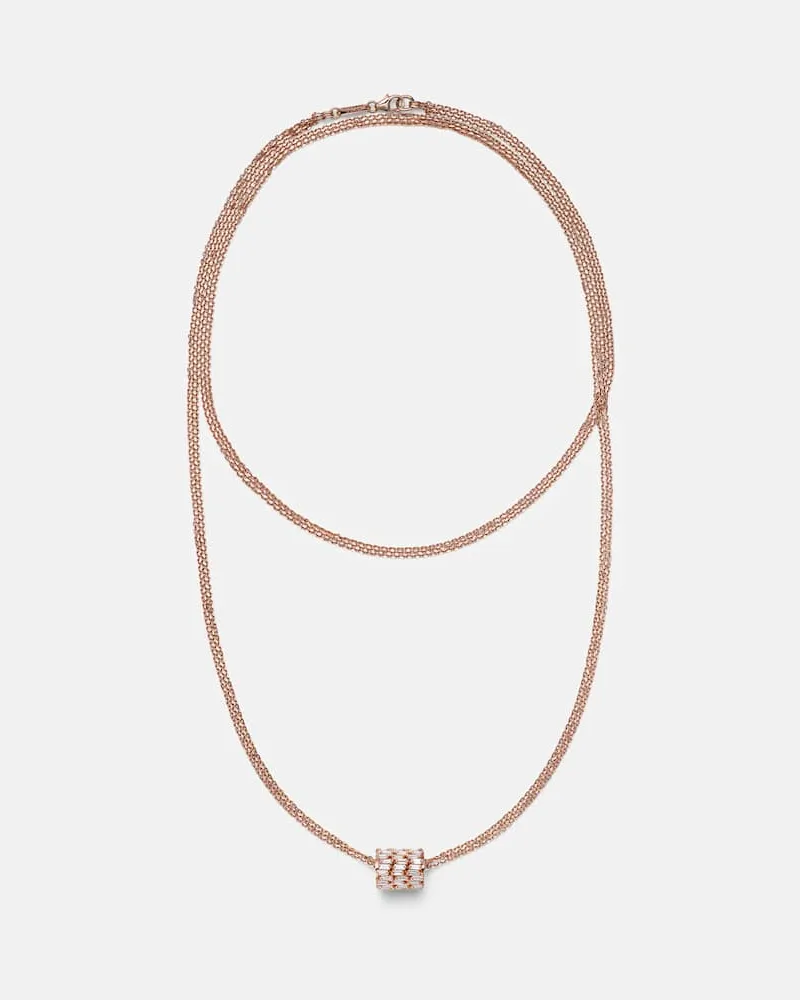 Suzanne Kalan Halskette aus 18kt Roségold mit Diamanten Rosa
