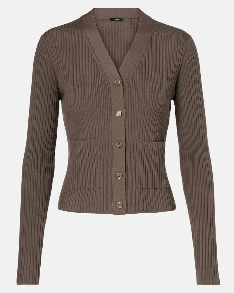 Joseph Cardigan aus einem Wollgemisch Braun
