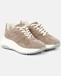 Hogan Sneakers Runner aus Veloursleder Grau