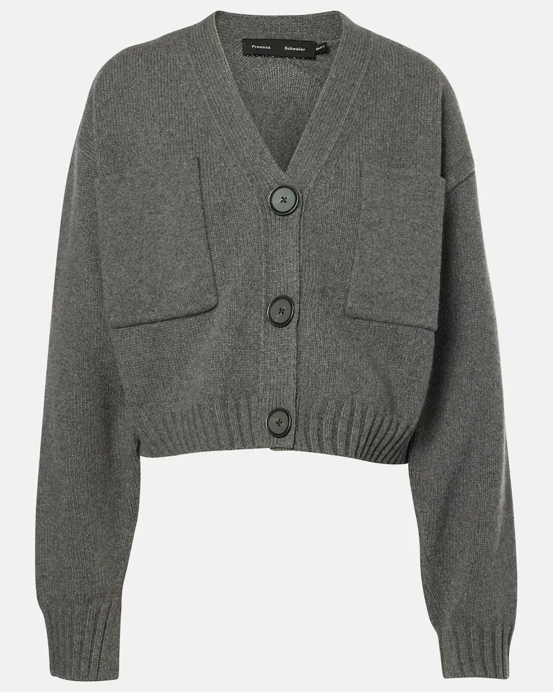 Proenza Schouler Cardigan Sofia aus Kaschmir und Wolle Grau