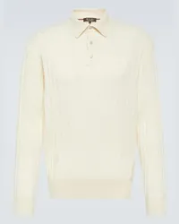 Loro Piana Polopullover Shibumi aus Kaschmir Weiss