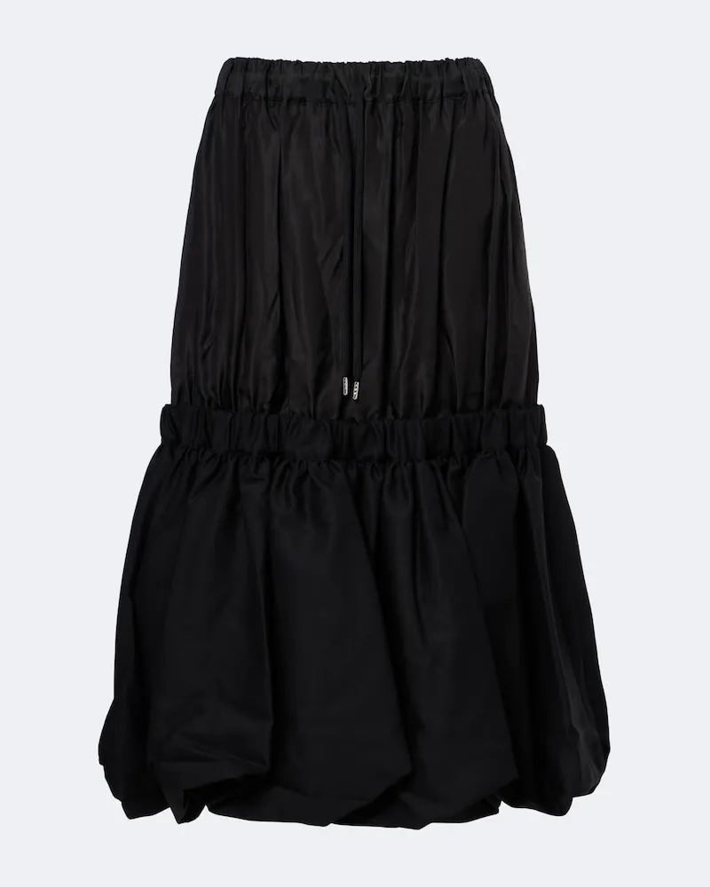Noir Kei Ninomiya Gestufter Midirock Schwarz