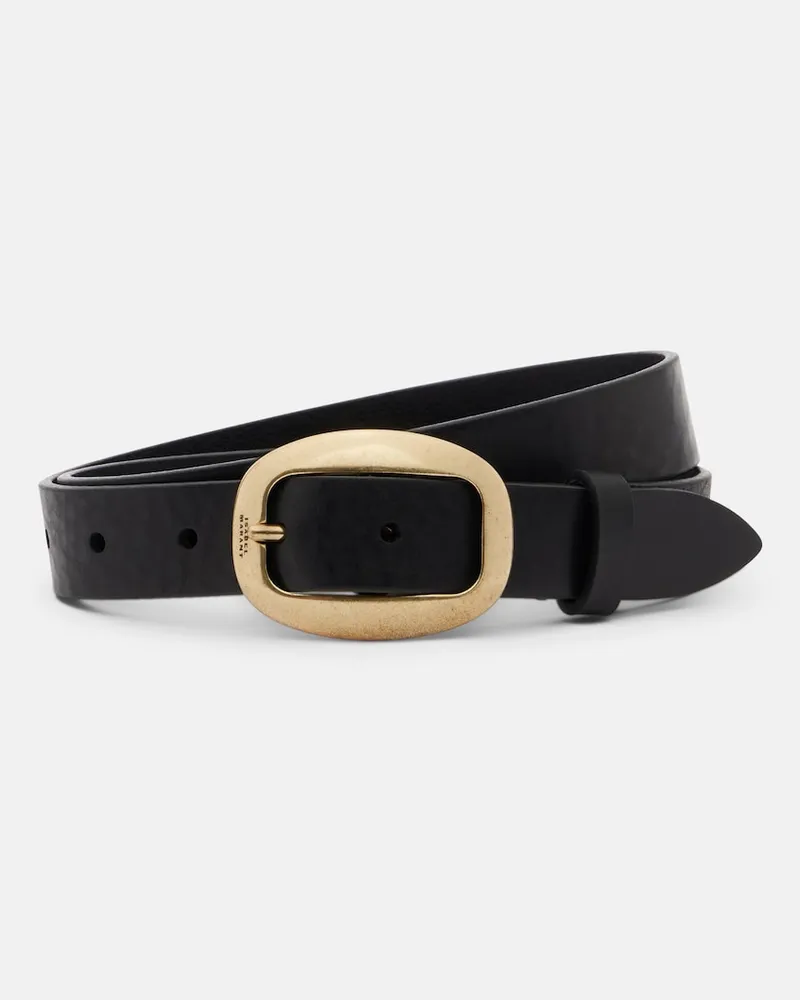 Isabel Marant Gürtel Dara aus Leder Schwarz