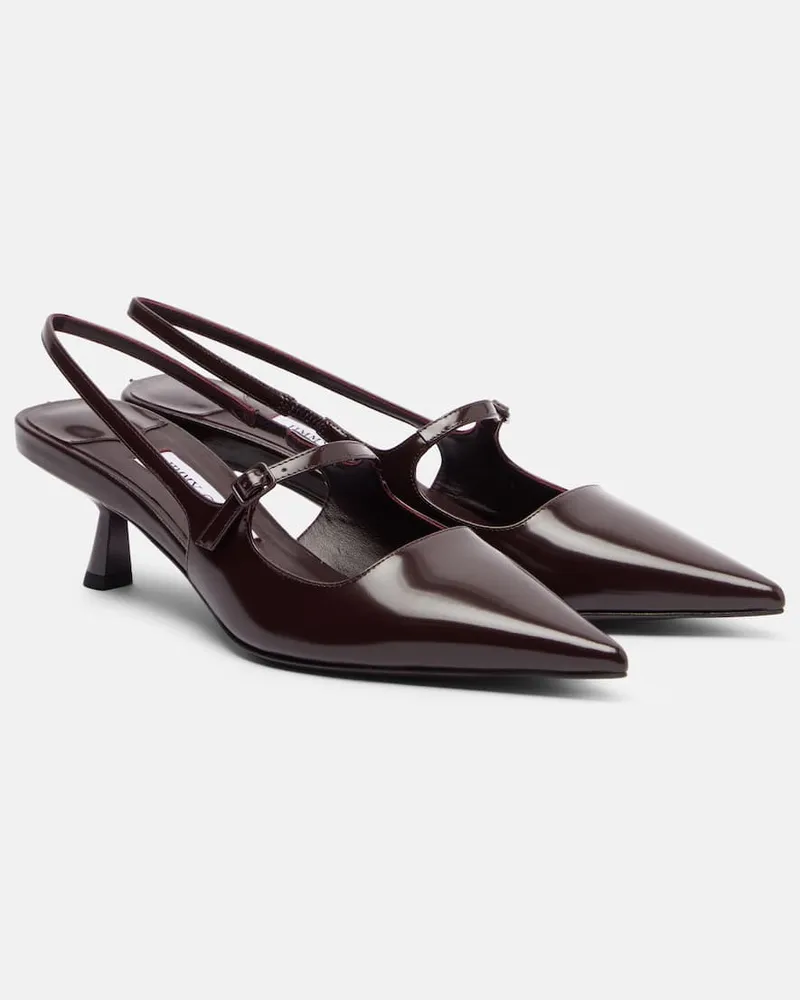 Jimmy Choo Slingback-Pumps Didi 45 aus Leder Burgund