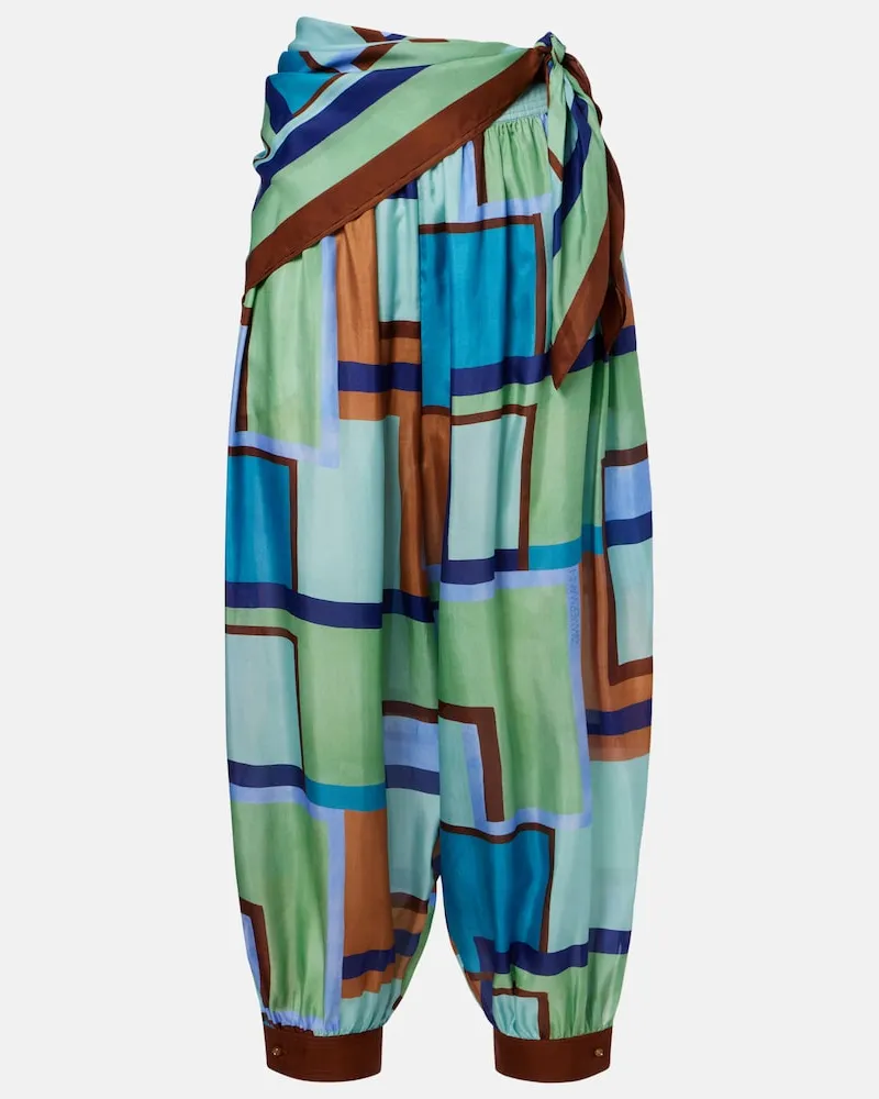Zimmermann Hose Como aus Seide Multicolor