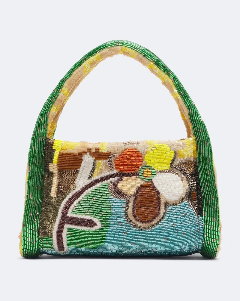 ALEMAIS Alémais Verzierte Henkeltasche Limelight Multicolor