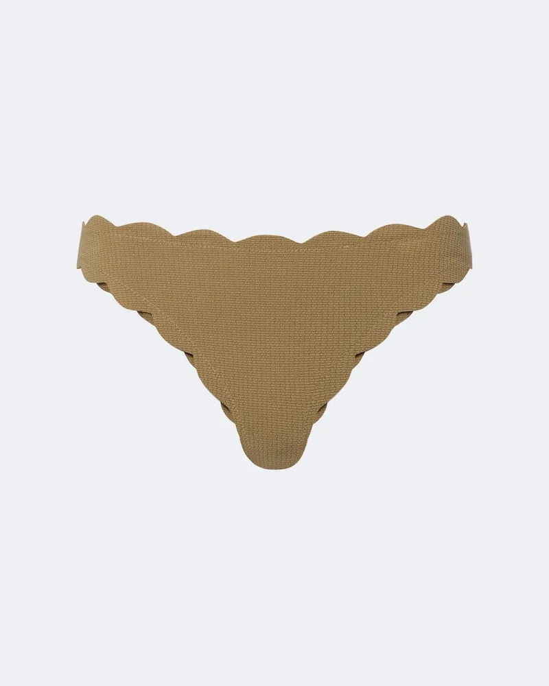 Marysia Bikinihose Antibes mit Bogenkante Beige