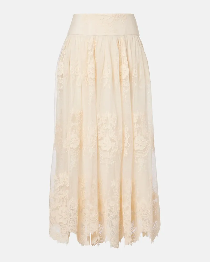 Zimmermann Maxirock Hypnotic aus Spitze Beige