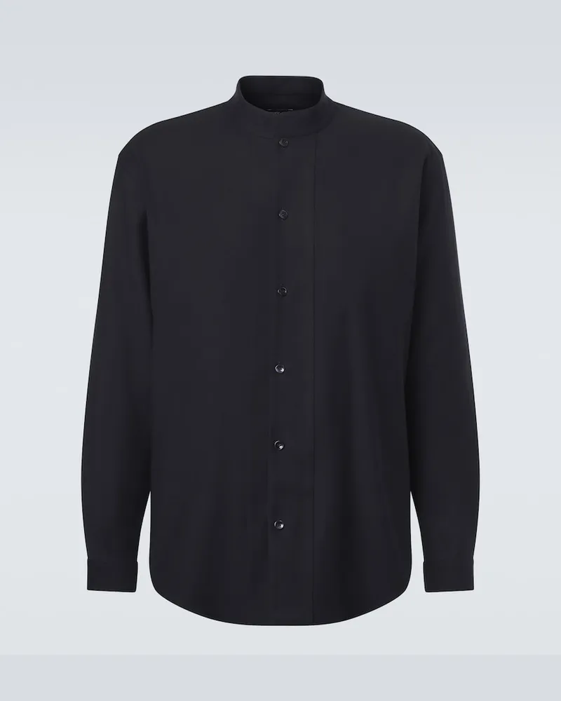 Giorgio Armani X Alanui Hemd aus Schurwolle Blau