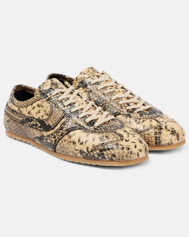 Dries van Noten Sneakers aus Leder Beige
