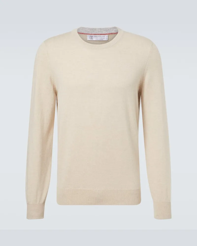 Brunello Cucinelli Pullover aus Kaschmir Beige