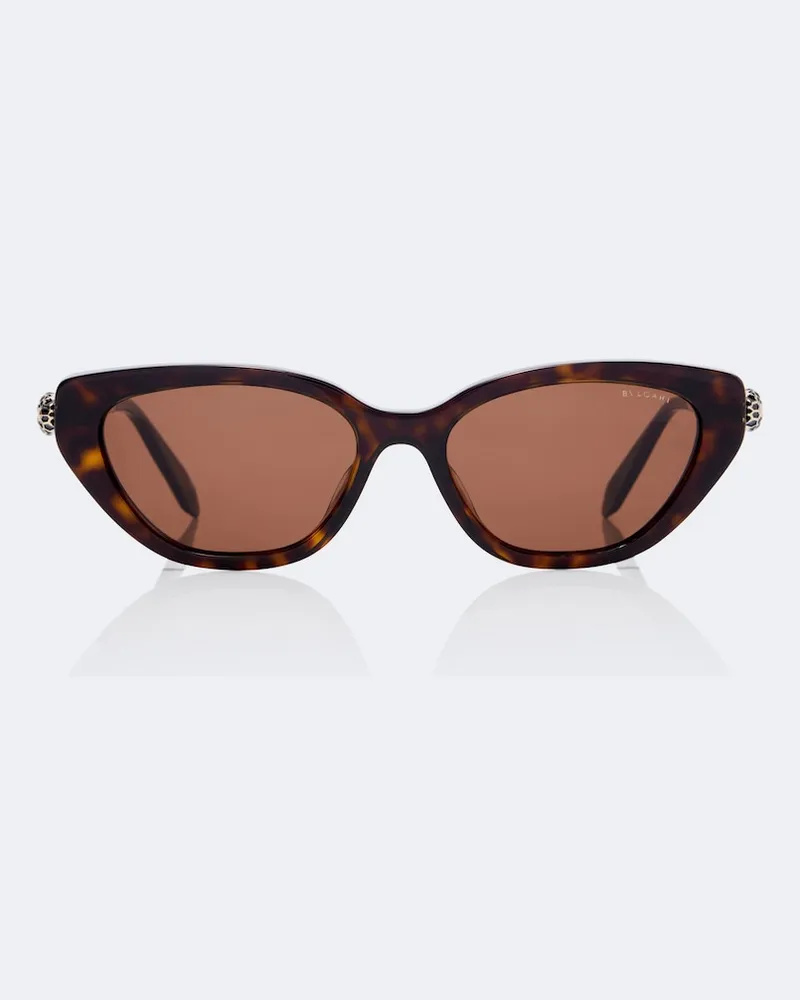 Bulgari Cat-Eye-Sonnenbrille Serpenti Forever Braun