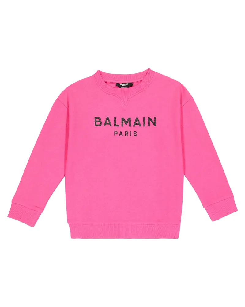 Balmain Sweatshirt aus Baumwoll-Jersey Multicolor