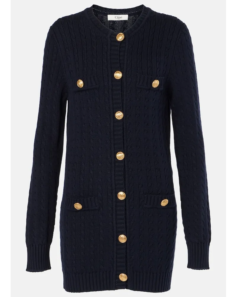 Chloé Chloé Cardigan aus Baumwolle Blau