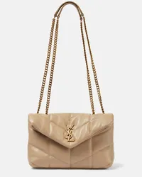 Saint Laurent Schultertasche Toy Puffer aus Leder Beige