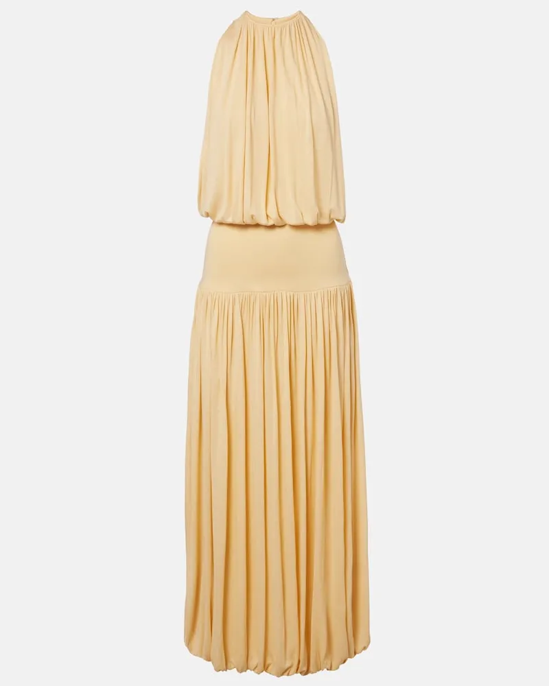 Totême Maxikleid aus Jersey Gelb