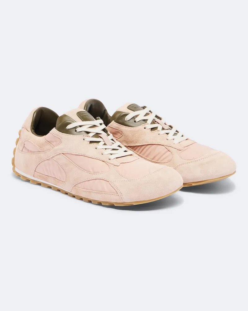 Bottega Veneta Sneakers Orbit Flash mit Veloursleder Rosa