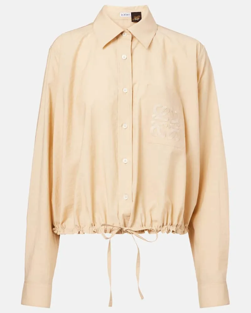 Loewe Paula's Ibiza Hemd Anagram aus Popeline Beige