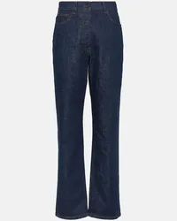 The Row High-Rise Straight Jeans Borjis Blau