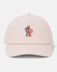 Moncler Baseballcap aus Canvas Weiss