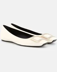 Roger Vivier Ballerinas Trompette aus Lackleder Weiss