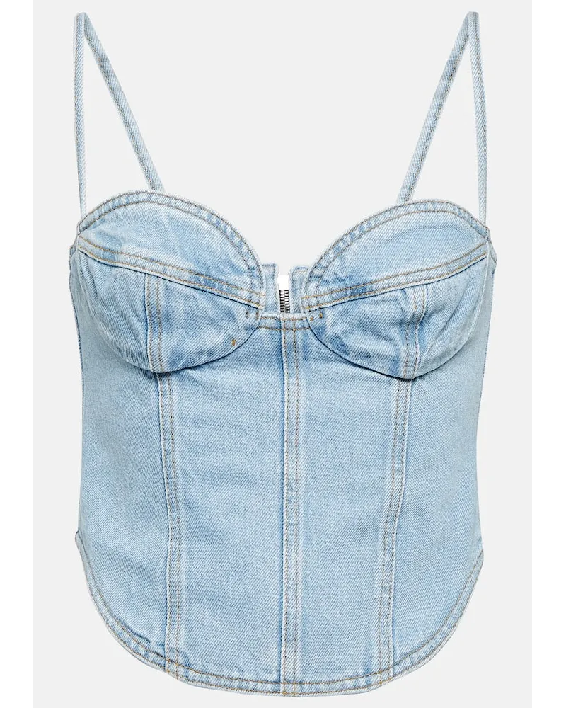 Magda Butrym Bustier-Top aus Denim Blau