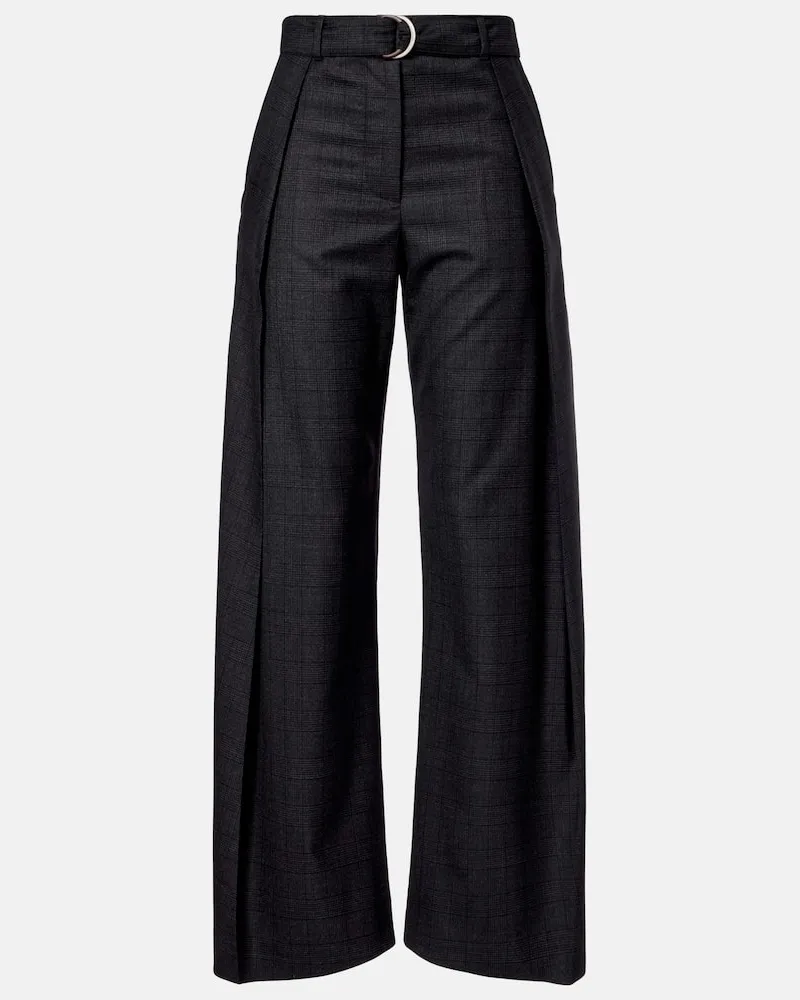 Loewe Barrel-Leg Hose aus Wolle Grau