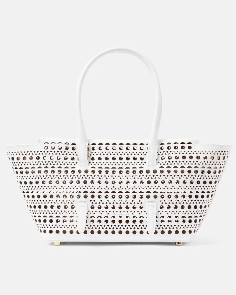 Alaïa Alaïa Schultertasche New Mina 20 aus Leder Weiß