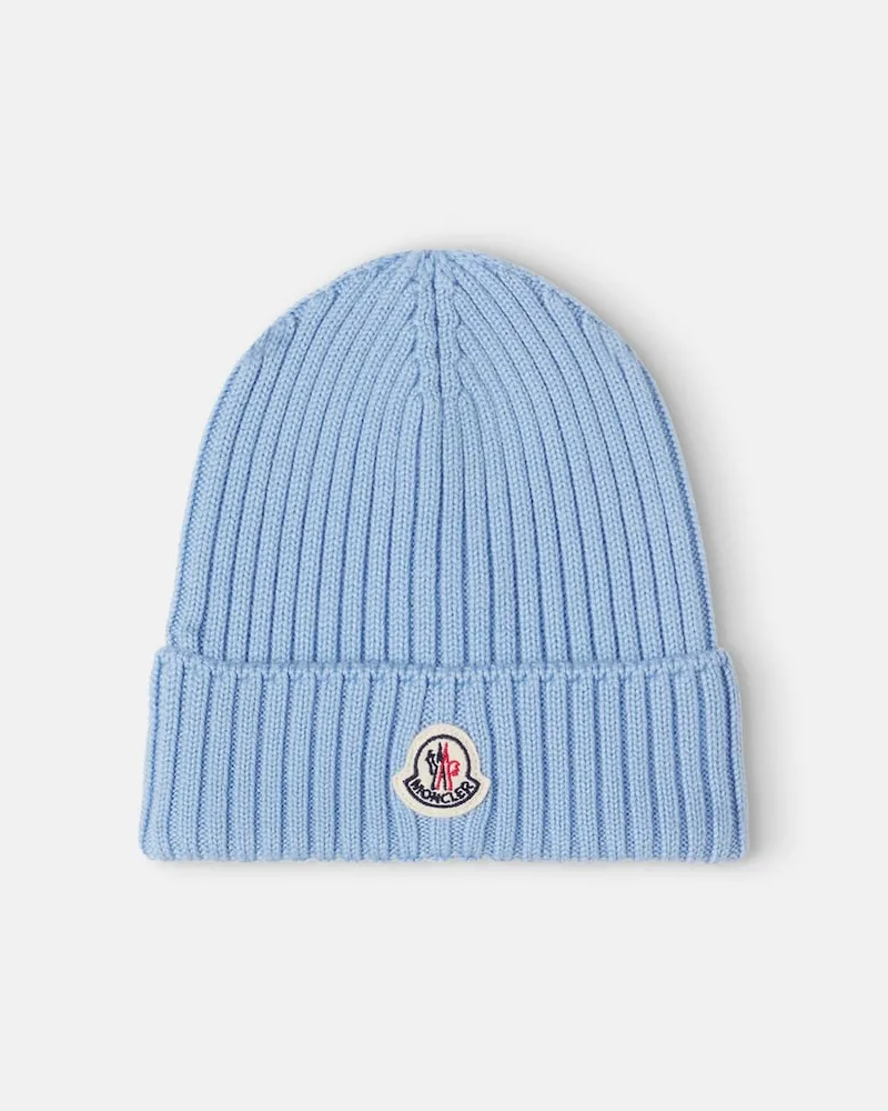 Moncler Mütze aus Schurwolle Blau