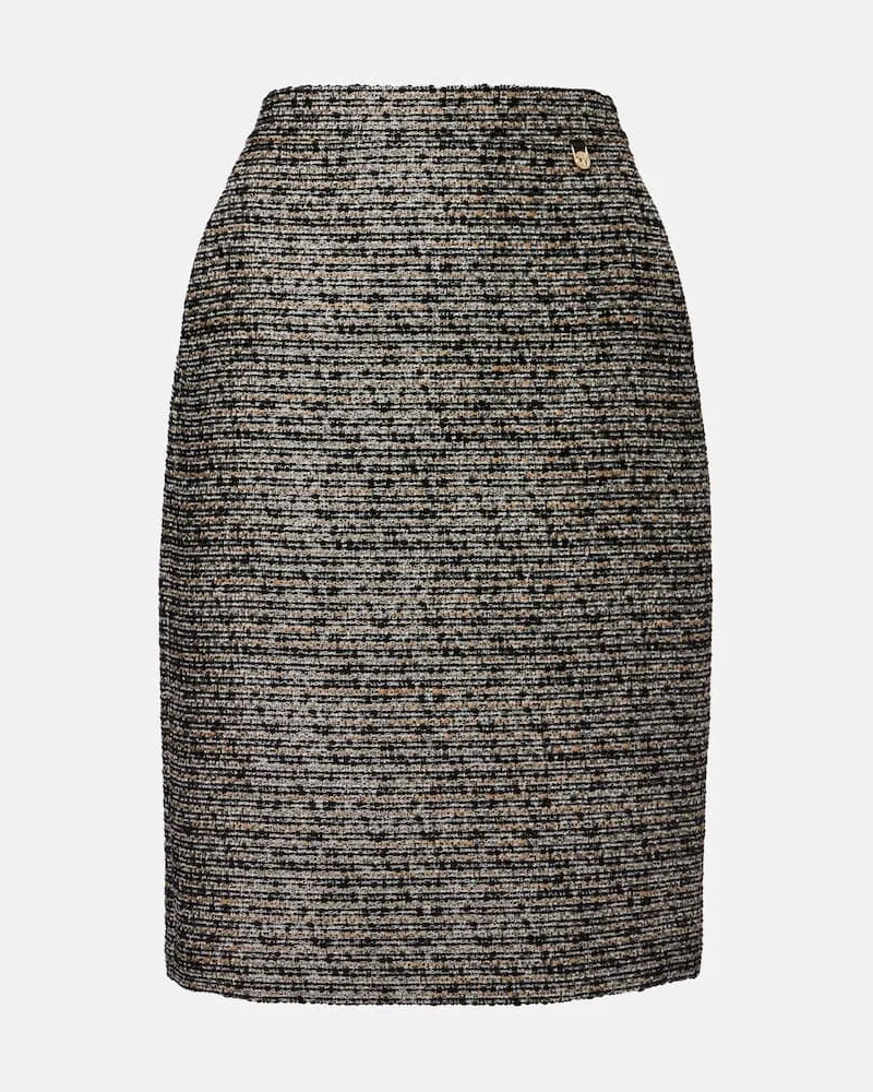 Max Mara Bleistiftrock Fumetto aus Tweed Schwarz