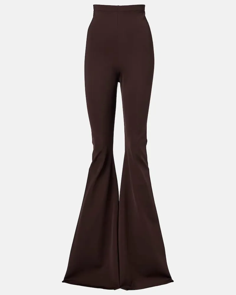 Rick Owens High-Rise-Schlaghose Dirt Braun