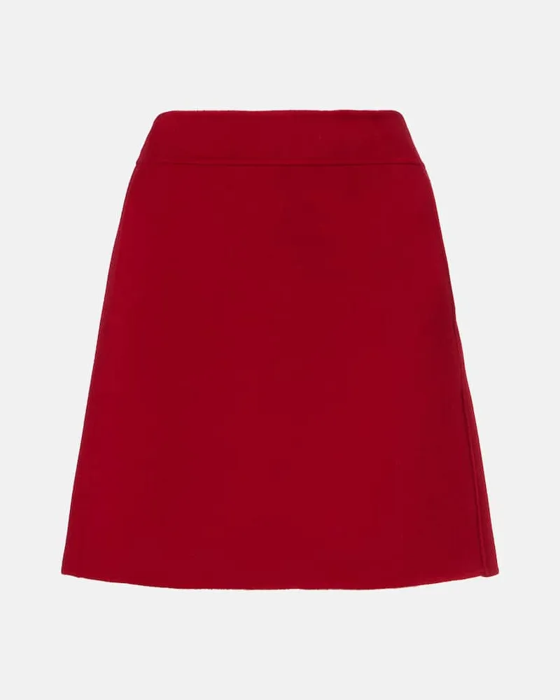 Max Mara Minirock Aida aus Schurwolle Rot