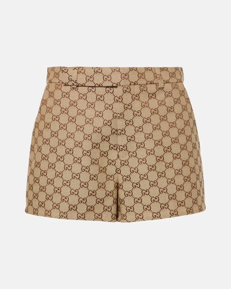 Gucci Shorts GG aus Canvas Beige